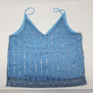 superdown Shimmering Blue Sequin Camisole